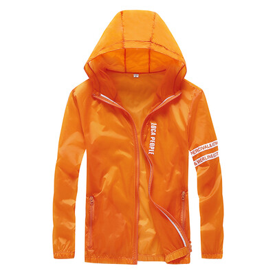 Battlefield jeep skin clothing outdoor windbreaker men and women light breathable clothing couple models skin windbreaker 17112ZFS02 orange M