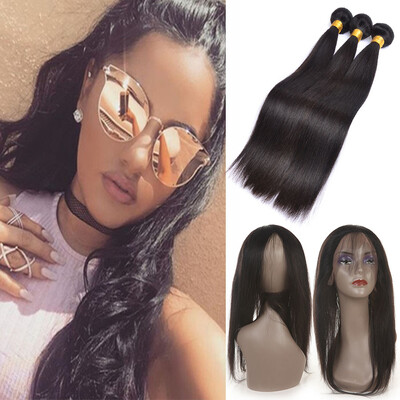 360 Frontal with Bundles Mink Brazilian Straight Hair with Frontal 3 Bundles Virgin Brazilian Hair Weave Bundles with Frontal
360 Frontal with Bundles Mink Brazilian Straight Hair with Frontal 3 Bundles Virgin Brazilian Hair Weave Bundles with Frontal