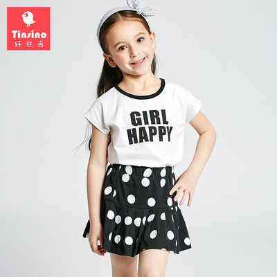 (TINSINO) children's clothing children's summer short-sleeved cotton T-shirt women in the big child leisure wild two sets of skirt letter letters dot pink 140
(TINSINO) children's clothing children's summer short-sleeved cotton T-shirt women in the big child leisure wild two sets of skirt letter letters dot pink 140