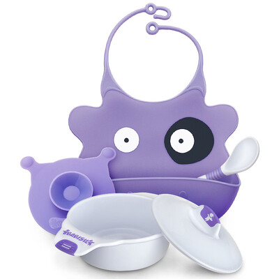 Bayer Xin BABISIL baby eating childrens angel cutlery set 4 piece set purple bib bowl twist spoon suction pad BS4993
Bayer Xin BABISIL baby eating childrens angel cutlery set 4 piece set purple bib bowl twist spoon suction pad BS4993