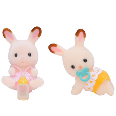 Sambler family Japanese brand princess toy girl doll house simulation forest family flocking dolls - chocolate rabbit twins SYFC32278
Sambler family Japanese brand princess toy girl doll house simulation forest family flocking dolls - chocolate rabbit twins SYFC32278