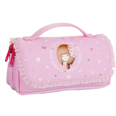 AMIKAMIDA childrens pencil bag primary school stationery box female flower girl lace double pencil case pink stu7217
AMIKAMIDA childrens pencil bag primary school stationery box female flower girl lace double pencil case pink stu7217