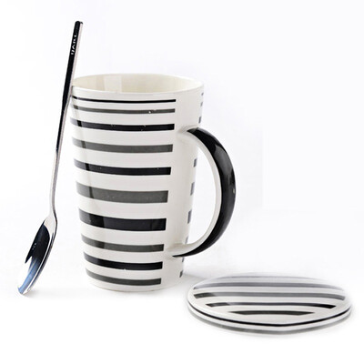 Porcelain soul ceramic tape with spoon cups simple coffee cups large capacity creative personality couple cups mugs line life white thread
Porcelain soul ceramic tape with spoon cups simple coffee cups large capacity creative personality couple cups mugs line life white thread