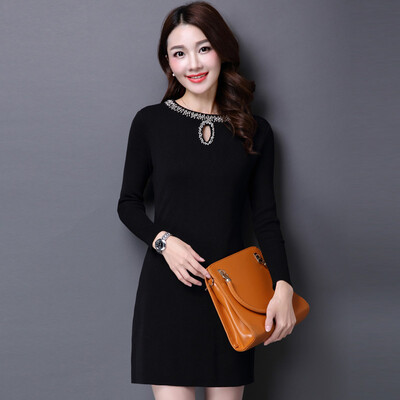 A long morning 2017 Korean version of the waist was thin large size temperament Slim shirt shirt sweater women long head knit dress long sleeves autumn and winter S65G0022A10JM black uniform
A long morning 2017 Korean version of the waist was thin large size temperament Slim shirt shirt sweater women long head knit dress long sleeves autumn and winter S65G0022A10JM black uniform