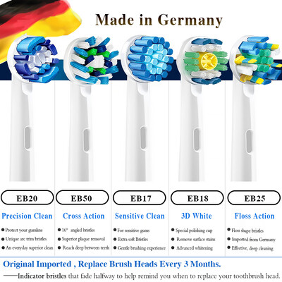 5 in 1 Genuine Oral B Toothbrush Heads EB17 EB18 EB20 EB25 EB50 Replaceable Brush Heads for Oral B Electric Toothbrush
5 in 1 Genuine Oral B Toothbrush Heads EB17 EB18 EB20 EB25 EB50 Replaceable Brush Heads for Oral B Electric Toothbrush