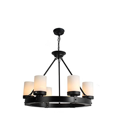 BOKT Industrial Edison Vintage Style 6-светлый круглый свеча с одноцветным люстрами, черная отделка, молочно-белый стеклянный оттенок Flush
BOKT Industrial Edison Vintage Style 6-светлый круглый свеча с одноцветным люстрами, черная отделка, молочно-белый стеклянный оттенок Flush