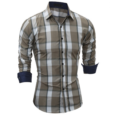 Brand 2017 Fashion Male Shirt Long-Sleeves Tops Classic Spring Plaid Mens Dress Shirts Slim Men Shirt 2XL
Brand 2017 Fashion Male Shirt Long-Sleeves Tops Classic Spring Plaid Mens Dress Shirts Slim Men Shirt 2XL