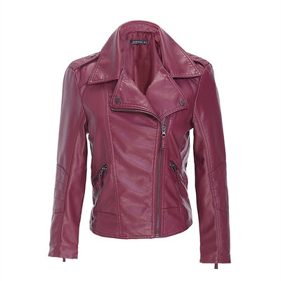 2017 spring and autumn clothing new leather women lapel PU water washing leather motorcycle short jacket
2017 spring and autumn clothing new leather women lapel PU water washing leather motorcycle short jacket