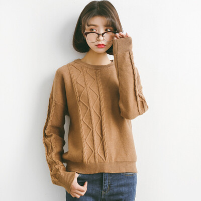 City plus CITYPLUS 2017 winter new style women's clothing wild round neck round knitting sweater long-sleeved hemp pattern sweater CWYC179552 brick red uniform
City plus CITYPLUS 2017 winter new style women's clothing wild round neck round knitting sweater long-sleeved hemp pattern sweater CWYC179552 brick red uniform