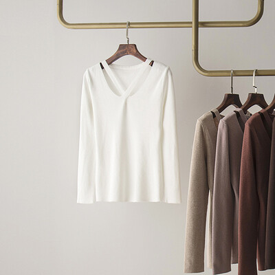 Autumn new women front cross long sleeves sets of pure color Slim sweater soft bottom shirt sweater
Autumn new women front cross long sleeves sets of pure color Slim sweater soft bottom shirt sweater