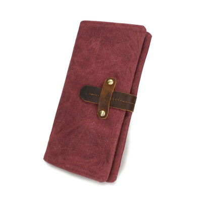 Canvas long wallet with a magnetic buckle retro multifunctional waterproof wallet fashion male bag hand bag
Canvas long wallet with a magnetic buckle retro multifunctional waterproof wallet fashion male bag hand bag