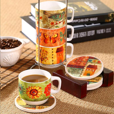 A Ting American coffee cup, 4 sets of creative ceramic cup, water cup, coffee cup, set (send storage rack and the same type
A Ting American coffee cup, 4 sets of creative ceramic cup, water cup, coffee cup, set (send storage rack and the same type