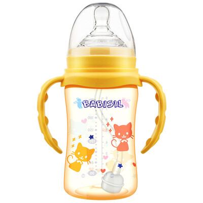 Bayer Xin BABISIL PPSU light&fall-resistant wide mouth straw bottle can be rotated handle 240ml drinking milk drinking cup yellow BS5035
Bayer Xin BABISIL PPSU light&fall-resistant wide mouth straw bottle can be rotated handle 240ml drinking milk drinking cup yellow BS5035
