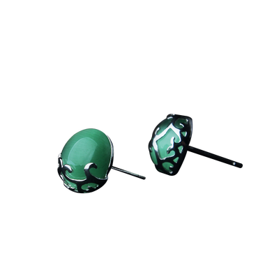Luo Linglong original s925 sterling silver earrings female semi-hollow green agate earrings earrings vintage birthday gift
Luo Linglong original s925 sterling silver earrings female semi-hollow green agate earrings earrings vintage birthday gift