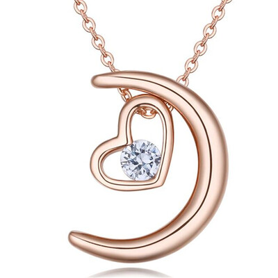 Synthetic Cubic Zirconia Necklaces Heart and Arrows CZ Pendant Necklace Moon White Gold Color Fashion Jewelry 26146
Synthetic Cubic Zirconia Necklaces Heart and Arrows CZ Pendant Necklace Moon White Gold Color Fashion Jewelry 26146