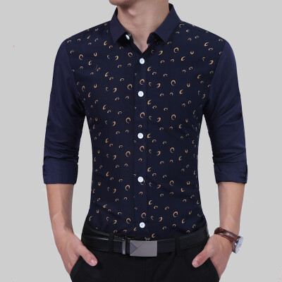 2017 Men' Fashion Men Shirt Fashion Moon Stitching Leisure Slim Square Collar Long-Sleeved Shirt Single-Breasted Shirt
2017 Men' Fashion Men Shirt Fashion Moon Stitching Leisure Slim Square Collar Long-Sleeved Shirt Single-Breasted Shirt