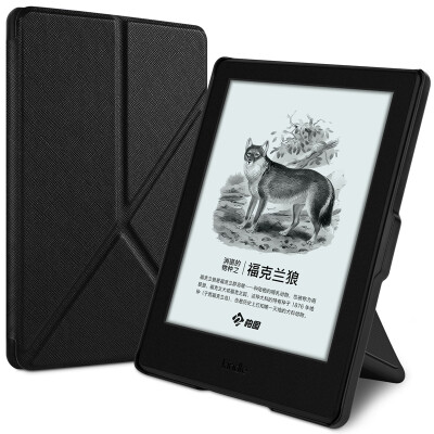 

Керамика подходит Kindle 558 версия защитного покрытия / оболочки новый Kindle e-book спящий кожаный рукав складной кронштейн серия мудрость черный