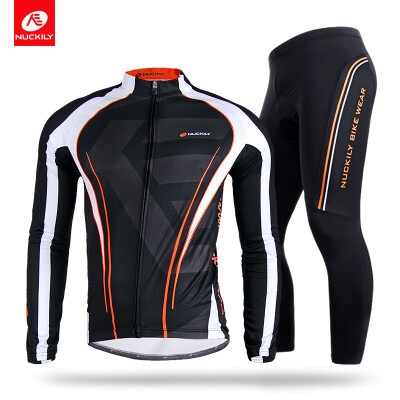 NUCKILY Men's Spring/Autumn quick drying long sleeve road bike jersey and tight set
NUCKILY Men's Spring/Autumn quick drying long sleeve road bike jersey and tight set