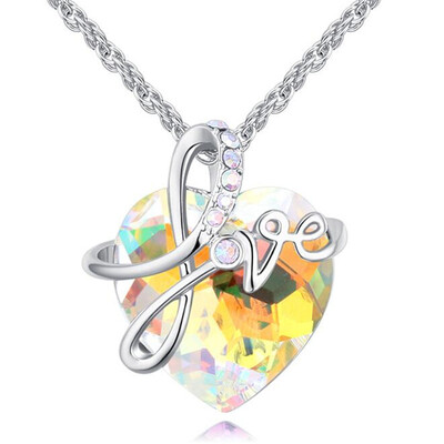 Love Heart Pendant Necklaces For Women Fashion Jewelry White Gold Color Female Birthday Gift Crystal from Austrian 26488
Love Heart Pendant Necklaces For Women Fashion Jewelry White Gold Color Female Birthday Gift Crystal from Austrian 26488