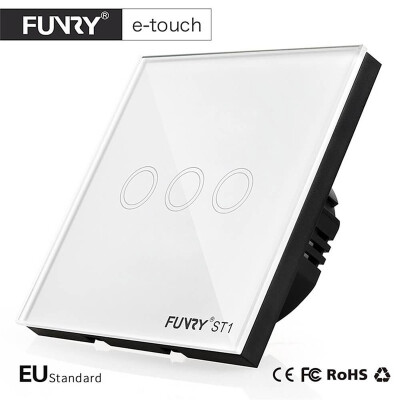 FUNRY ST1 EU Standard 3Gang Smart Remote Control / Сенсорный радио Выключатель света Кратковременное кнопочный Luxury закаленное стекло 433MHz
FUNRY ST1 EU Standard 3Gang Smart Remote Control / Сенсорный радио Выключатель света Кратковременное кнопочный Luxury закаленное стекло 433MHz