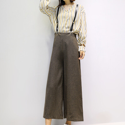 City plus CITYPLUS 2017 autumn and winter new women's literature and art loose loose casual piece high waist wide leg strap pants CWKX178559 brown
City plus CITYPLUS 2017 autumn and winter new women's literature and art loose loose casual piece high waist wide leg strap pants CWKX178559 brown