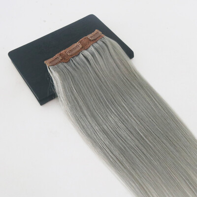 5 Clips One Piece Clip In Human Hair Extensions With Lace Straight Brazilian Virgin Hair Pure Color Silver
5 Clips One Piece Clip In Human Hair Extensions With Lace Straight Brazilian Virgin Hair Pure Color Silver