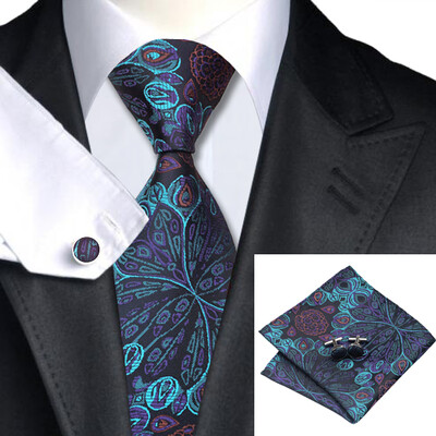 N-0612 Vogue Men Silk Tie Set Black Floral Necktie Handkerchief Cufflinks Set Ties For Men Formal Wedding Business wholesale
N-0612 Vogue Men Silk Tie Set Black Floral Necktie Handkerchief Cufflinks Set Ties For Men Formal Wedding Business wholesale