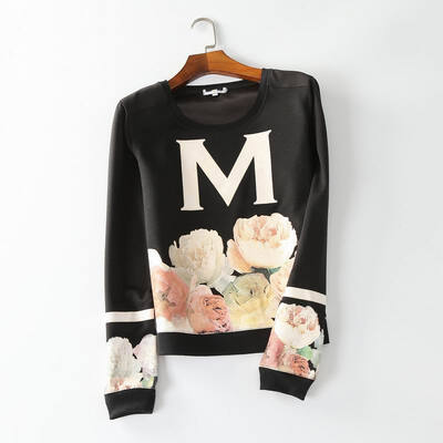 Spring 2017 women's new Korean fashion wild simple letter printing long-sleeved sweater
Spring 2017 women's new Korean fashion wild simple letter printing long-sleeved sweater