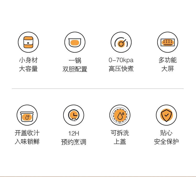 苏泊尔supor电压力锅4l双胆高压锅家用电压锅智能预约高压煮饭煲汤锅