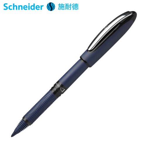 施耐德（Schneider）签字笔德国进口大容量直液式水笔顺滑书写防水快干0.6mm黑色one星际单支装