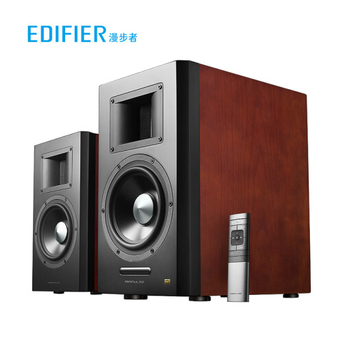 漫步者（EDIFIER）AIRPULSE A300 书架式立体声有源音箱 音响 电视音响  樱桃红