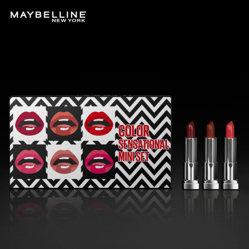 美宝莲（MAYBELLINE）绝色持久迷你唇膏礼盒（三支装）