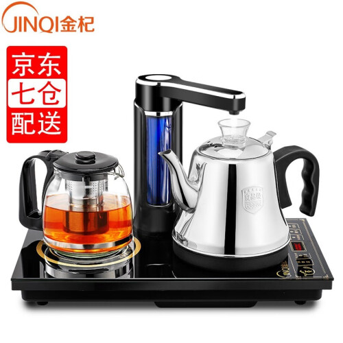 京东超市金杞（JINQI） 茶具全自动上水电热水壶套装 加水电茶壶抽水器烧水壶泡茶炉煮茶器三合一 B18黑色