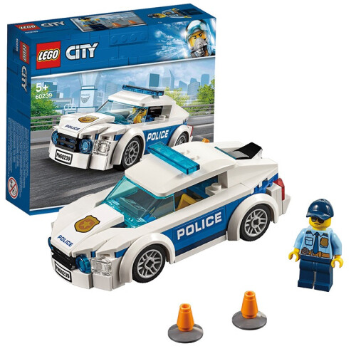 【乐高认证专营店】lego city乐高积木城市警系列航空火箭消防4-6-12岁男孩拼装儿童益智玩具 警察巡逻车60239（小颗粒92粒）