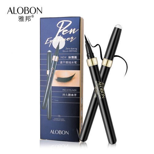 京东超市雅邦（ALOBON）眼线笔 纵情画速干眼线水笔1.2ml（防晕款-黑色）防水不易晕染眼线液持久彩妆