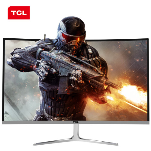 TCL T32M8C 31.5英寸 1800R曲面显示器 电脑显示屏 微边框广视角75hz FreeSync 游戏电竞显示器（HDMI/VGA）