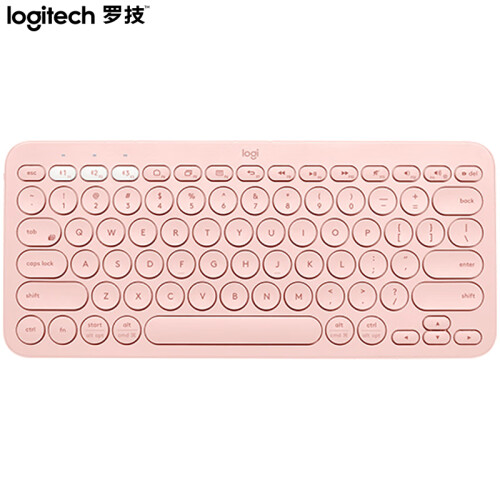 罗技（Logitech）K380 键盘 无线蓝牙键盘 办公键盘 女性 便携 超薄键盘 笔记本键盘 茱萸粉 自营 限量版