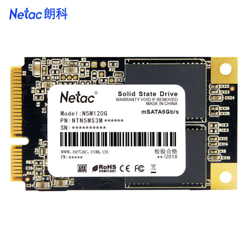 朗科（Netac）120GB SSD固态硬盘 mSATA接口 N5M/纤薄小巧 动力强劲