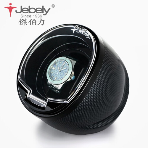 Jebely(杰伯力)摇表器转表器自动机械手表上链盒上弦表盒晃表器全模式单表表盒高档礼品 亮黑顶盖