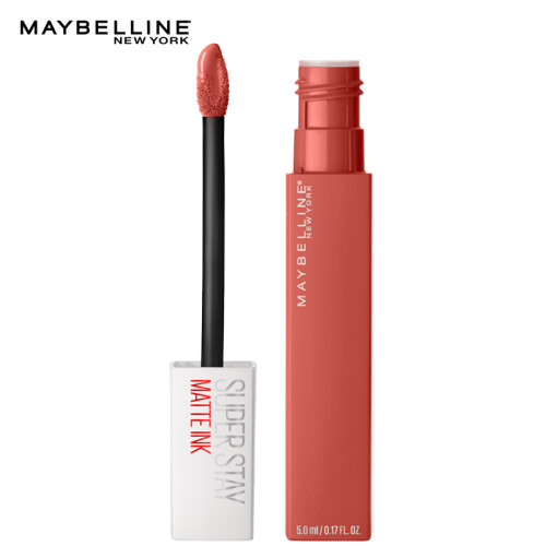 美宝莲（MAYBELLINE）super stay巨持色哑光液体唇膏130 珊瑚奶橘色 接吻棒（口红 持久不掉色 不沾杯 ）