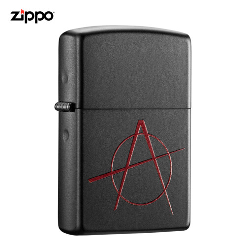 之宝(Zippo)打火机 红黑大战 黑哑漆彩印20842 煤油防风火机