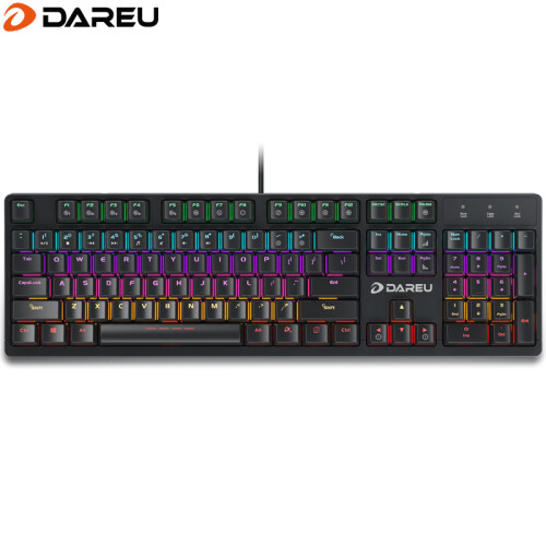 达尔优（dareu）DK100PRO  机械键盘 有线键盘 游戏键盘 104键 混光 全键无冲 电脑键盘 黑色黑轴自营