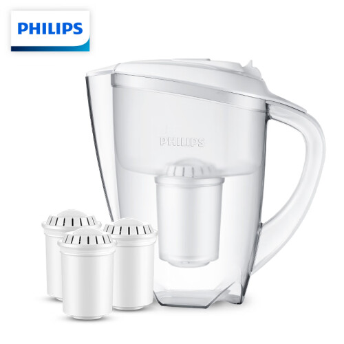 京东超市飞利浦（PHILIPS） wp2806 一壶四芯套装（含附件） 净水壶 家用滤水壶 净水器 净水杯 滤水杯