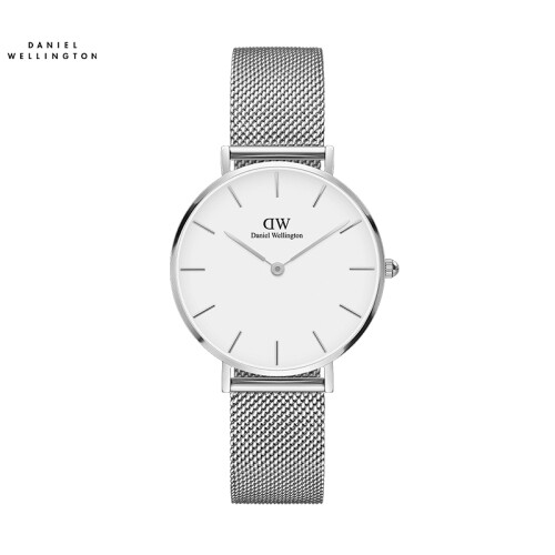 丹尼尔惠灵顿（DanielWellington）DW手表女 金属表带新款32mm银边简约白盘欧美学生表DW00100164