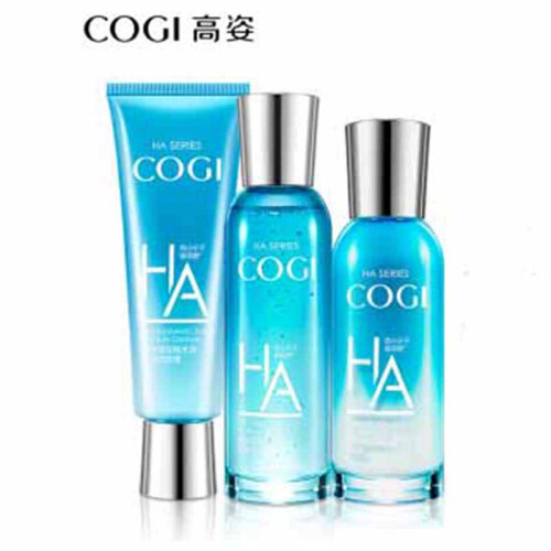 高姿（COGI）玻尿酸水活透润3件套装爽肤水乳液保湿补水洁面护肤品套装（洁面膏+透润水+透润乳）