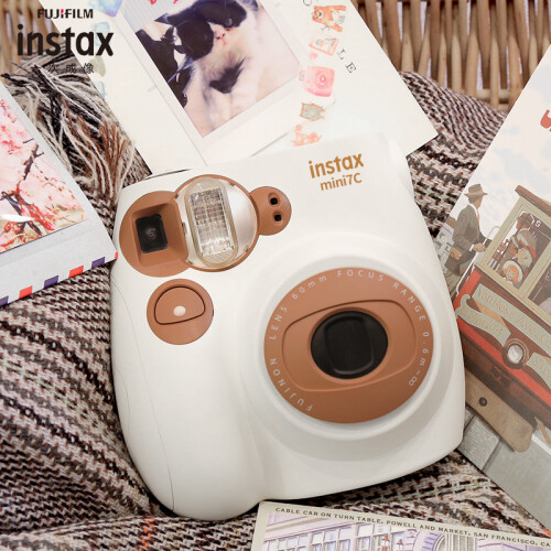 富士instax立拍立得 一次成像相机 mini7C 奶咖色