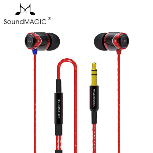 声美（SoundMAGIC） E10 hifi音乐耳机入耳式 立体声耳塞 隔音好 不带耳麦 红色