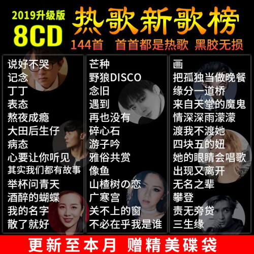 正版车载CD音乐歌曲网络流行新歌汽车音乐2019抖友新歌热歌精选舞曲光盘碟片无损音质CD唱片