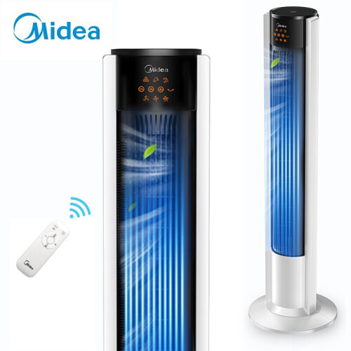 美的（Midea）新品家用电风扇 遥控塔扇 静音内旋摇头 易拆洗无叶风扇ZAC10BR