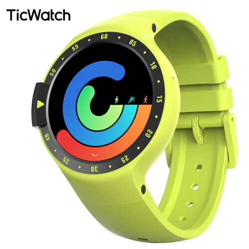 【TicWatchS 运动系列】智能手表谷歌3G独立通话GPS运动轨迹心率蓝牙消息推送NFC支付兼容安卓苹果ios 动感黄